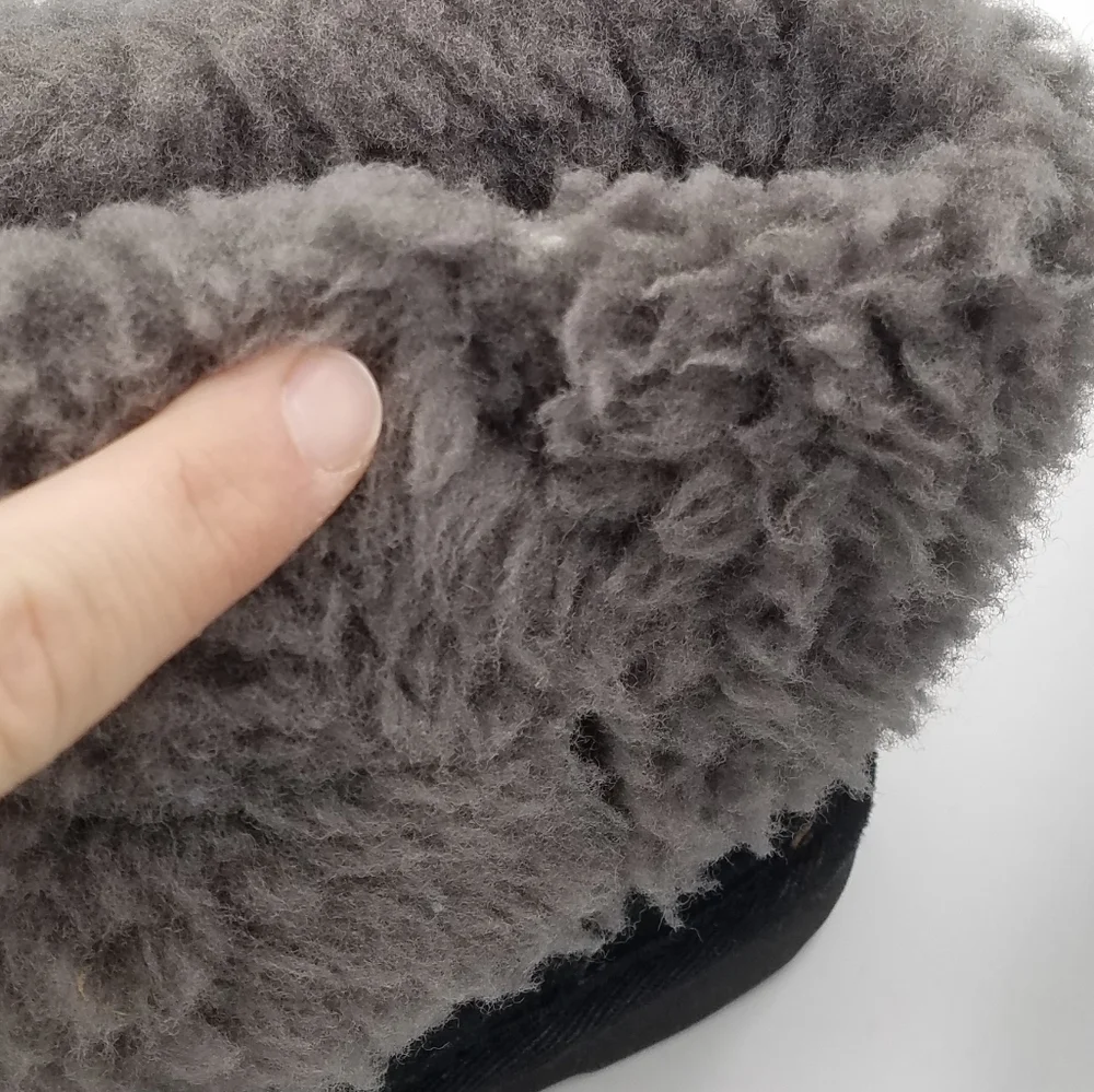 UGG Ellee Suede Fur Boots Buckle 1Y Youth